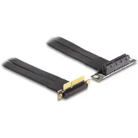 DeLOCK Riser Karte PCI Express x4 Stecker 90 Grad gewinkelt zu x4 Slot 90 Grad gewinkelt mit Kabel 60 cm