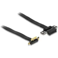 DeLOCK Riser Karte PCI Express x1 Stecker 90° gewinkelt zu x1 Slot mit Kabel 60 cm, 0,6 m, PCI-E x1, PCI-E x1, Männlich, Weiblich, Abgewinkelt