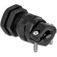 DeLOCK Kabelverschraubung PG11 mit Zugentlastung und Biegeschutz schwarz, Schwarz, Metall, Kunststoff, 1 Stück(e), Gerade, PG11, 8 mm