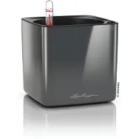 Lechuza 'Cube Glossy 14', anthrazit, ca. 14 x 14 x H 13,5 cm