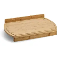 Zeller Bamboo Back-/Tranchierbrett, Ideale Unterlage zum Schneiden und Zubereiten von Speisen, Backen und Basteln, Maße: 58 x 38 x 4,5 cm