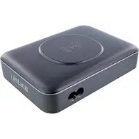InLine Qi Powerstation Multiport, Netzteil, Ladegerät, Wireless charging, Drinnen, AC, 20 V, Kabelloses Aufladen, 1,8 m, Schwarz