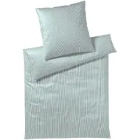 Elegante Mako-Jersey-Bettwäsche Sister Stripe Farbe Salbei Größe 155x220+80x80cm
