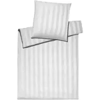 Elegante Jacquard Bettwäsche Noblesse weiß 135x200 cm + 80x80 cm