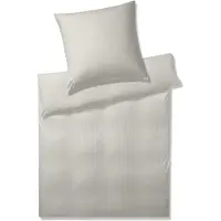 Elegante Mako-Jersey Bettwäsche-Set Solid Stripe Farbe Sand Größe 80x80 155x220