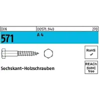 F. REYHER Nchfg. GmbH & Co. KG Sechskantholzschraube DIN 571 16 x 90 A 4