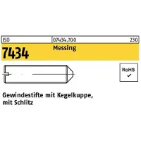 F. REYHER Nchfg. GmbH & Co. KG Gewindestift ISO 7434 m.Kegelkuppe/Schlitz M 5 x 12 Messing