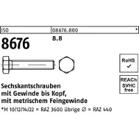 Hörger & Geßler Sechskantschraube ISO 8676 VG M 10 x1 x 45 8.8
