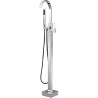 HOME DELUXE - Design Standarmatur - SKY Chrome - Höhe: 112 cm, inkl. Handbrause I freistehende Armatur Wannenbrause Wanneneinlass