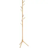 Haku Möbel Kleiderständer 47179 braun Holz 8 Haken 43,0 x 174,0 cm