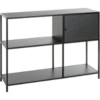 Haku Regal , 4 Fächer mit jeweils bis zu 10 kg Tragkraft, B 1000 x T 300 x H 750 mm, Stahl/Metall, schwarz