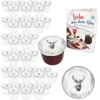 MamboCat 40er Set Sturzglas 230ml Einmachglas + Twist-Off-Deckel TO82 Alois Hirsch + Heft