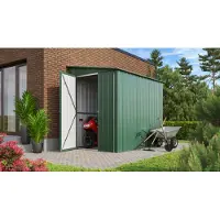 Globel Industries , Metall Anlehn-Gerätehaus, Fahrradgarage "Lean-To 58", jade, 3,75 m²