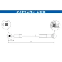 Ate Bremsschlauch 24.5140-0375.3 für Mercedes-Benz B Sports Tourer CLA A