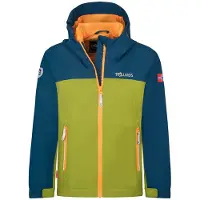 TROLLKIDS Funktionsjacke "Telemark" in Grün/ Blau/ Orange - 110