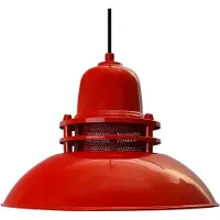 Bamyum Hängelampe Metall Rot Retro Pendelleuchte
