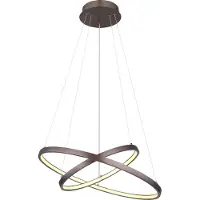 Globo Lighting Hängeleuchte Metall kaffeefarben matt, LED