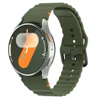 IMoshion Wave Silikonarmband für das Samsung Galaxy Watch 4 / 5 / 6 / 7 / FE (20 mm) - Dunkelgrün