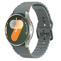 IMoshion Wave Silikonarmband für das Samsung Galaxy Watch 4 / 5 / 6 / 7 / FE (20 mm) - Dunkelgrau