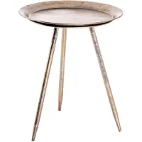 Die Möbelfundgrube Beistelltisch bronze Metall - rund - 47 x 38 cm - HANS