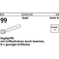 Hörger & Geßler Kegelgriff DIN 99 N 63 M 8 Stahl geneigte Griffachse