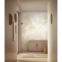 Kek Amsterdam Gravierte Blumentapete FU-041 - 389,6x280cm beige