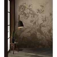 Kek Amsterdam Farbverlaufsblumentapete FU-027 - 194,8x280cm beige