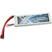 Amewi LiPo Akku 2S 7,4V 5000mAh 40C Softcase, 5mm Goldkontakte