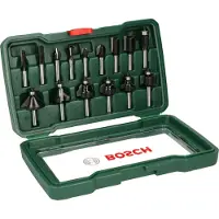 Bosch HM-Fräser-Set mit 8 mm Schaft, 15-teilig