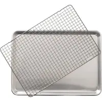Nordic Ware Naturals Half Sheet Backblech mit ofenfestem Grillgitter