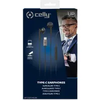 Celly UP1100TYPEC, Kabelgebunden, Anrufe/Musik, 20 - 20000 Hz, 15 g, Kopfhörer, Schwarz