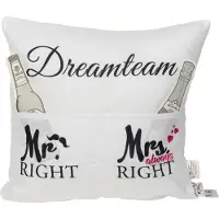 Hergo Sofahelden Kissen "Dreamteam" Kissen bedruckt, mit Kartondeko, 3 Taschen zum Befüllen