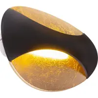 Globo Design-Wandleuchte Alexandra schwarz mit gold