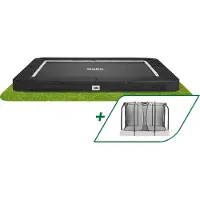 Salta Trampolin Premium Ground Mit Netz – Schwarz – 305 X 214 Cm (5857a)