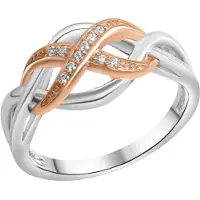 Zeeme Ring 925/- Sterling Silber Zirkonia weiß Glänzend ZEEme Weiß