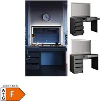 Vicco Schminktisch Sherry Anthrazit 120 cm mit LED-Spiegel, Model 36839