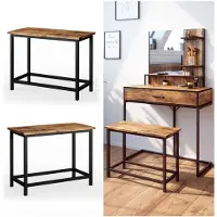 Vicco Sitzbank Fyrk Antikholz 60 cm für Schminktisch, Model 34137