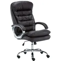 CLP Bürostuhl ergonomisch, XXL Vancouver, bis 150 kg belastbar, höhen-verstellbar, drehbar, kippbar fixierbar, Kunstleder