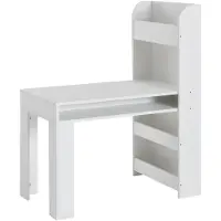 KADIMA DESIGN Kinderschreibtisch mit integriertem Regal, Kratzfest, Wasserabweisend, Melaminharzbeschichtung. 90x50x110 cm |