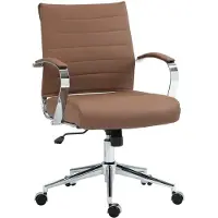 CLP Bürostuhl Oakland Echtleder HBT: 90x57x62 cm hellbraun Echtleder