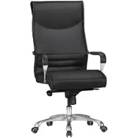KADIMA DESIGN Chefsessel "Venga": "Venga", ergonomisch, Kunstleder, höhenverstellbar, 150 kg Belastbarkeit. Schwarz, 61x60x126 cm |