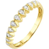 Diamonds by Ellen K. Ring Gold 375 zweifarbig mit 11x Diamant 0,10ct.