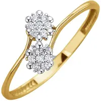 Fascination by Ellen K. Ring Gold 375 mit 14 weißen Zirkonia-Steinen