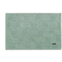 JOOP! Badteppich New Cornflower , Grün, Türkis , Textil , Schriftzug , rechteckig , 50x70 cm , Made in Germany , für Fußbodenheizung geeignet ,