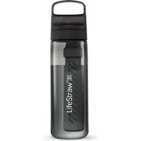 LifeStraw Go Nordic Noir GO-650ML-NOIR BPA-Free Plastic, Wasserflasche mit 2-Stage Filter, 650 ml