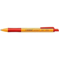 Stabilo Kugelschreiber pointball, Druckmechanik, Strichstärke 0,5 mm, 10 Stk., rot
