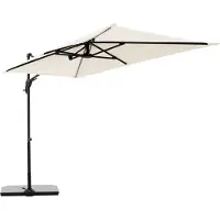 Doppler , Sonnenschirm / Pendelschirm "Active City Green Edition 240 x 135", natur, 240 x 135 cm