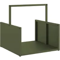vidaXL Brennholzregal Olivgrün 40x40x40 cm Kaltgewalzter Stahl