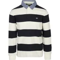 Gant Langarm-Poloshirt "REG CHAMBRAY STRIPE HEAVY RUGGER"