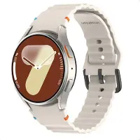 IMoshion Wave Silikonarmband für das Samsung Galaxy Watch 4 / 5 / 6 / 7 / FE (20 mm) - Starlight